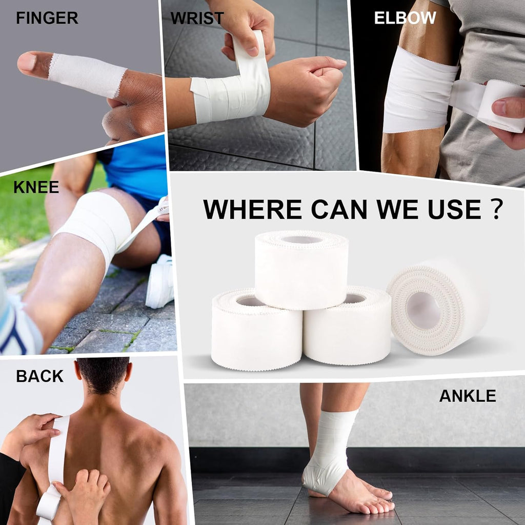 CHMI Athletic Tape, Sports Cotton Tape for Gymnastics, Non-Sticky Adhesive

