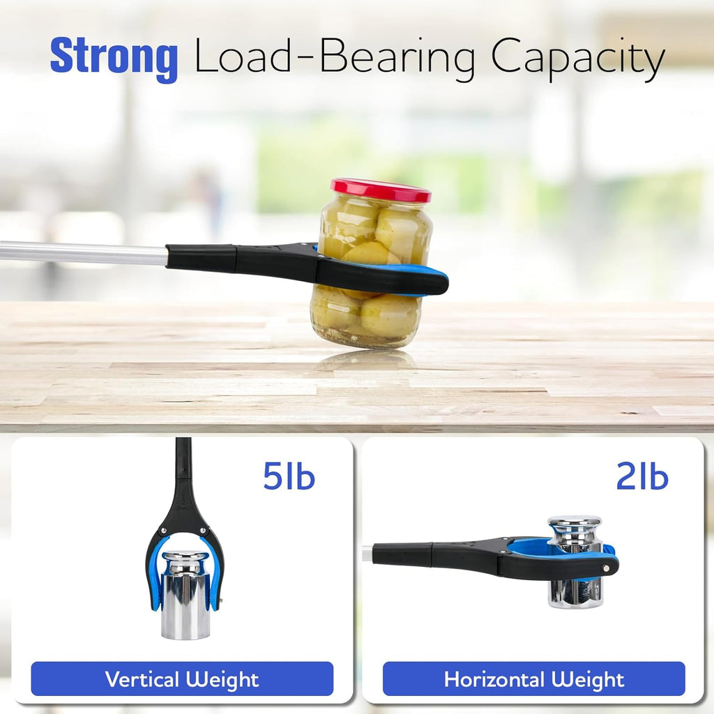 Foldable Grabber Reacher Tool, 32 in Reach, 4 in Jaw, 360° Rotating Head

