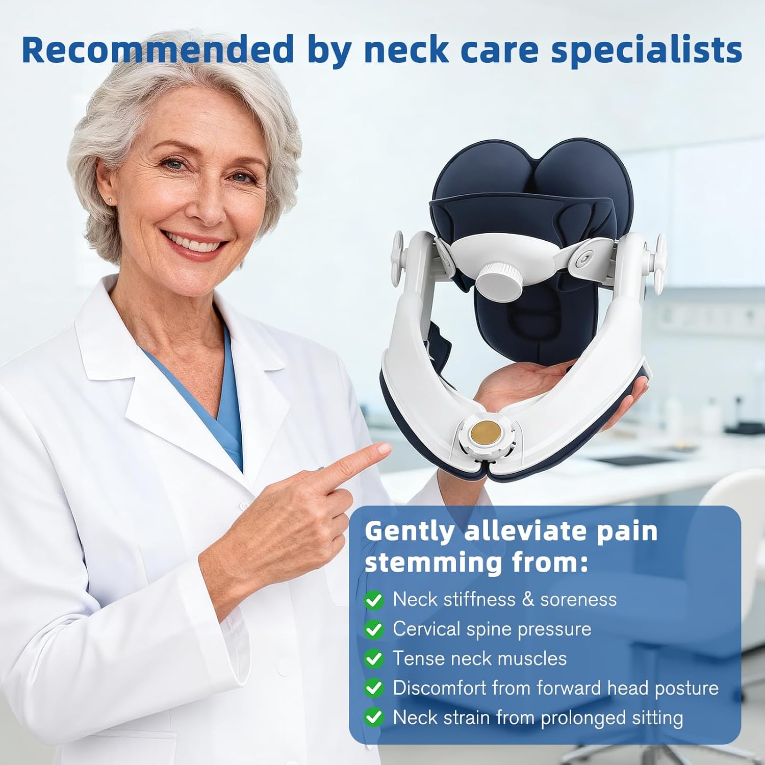 Sanivor Neck Traction Device Cervical Spine Decompression Support Brace

