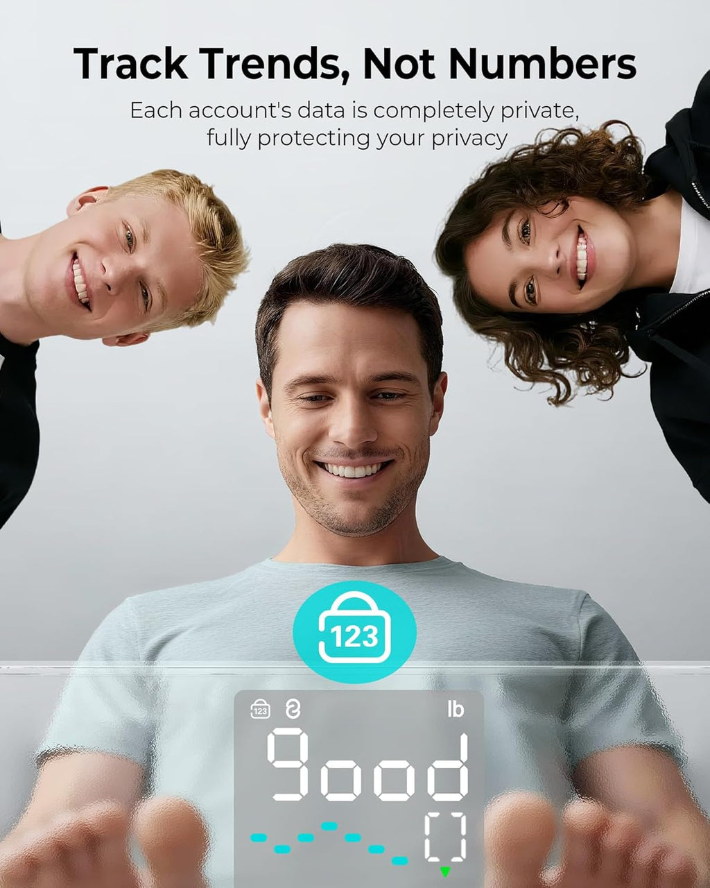 Ovutek Smart Body Fat Scale Digital Bathroom Scale with 13 Metrics, 0.05 lb Accuracy

