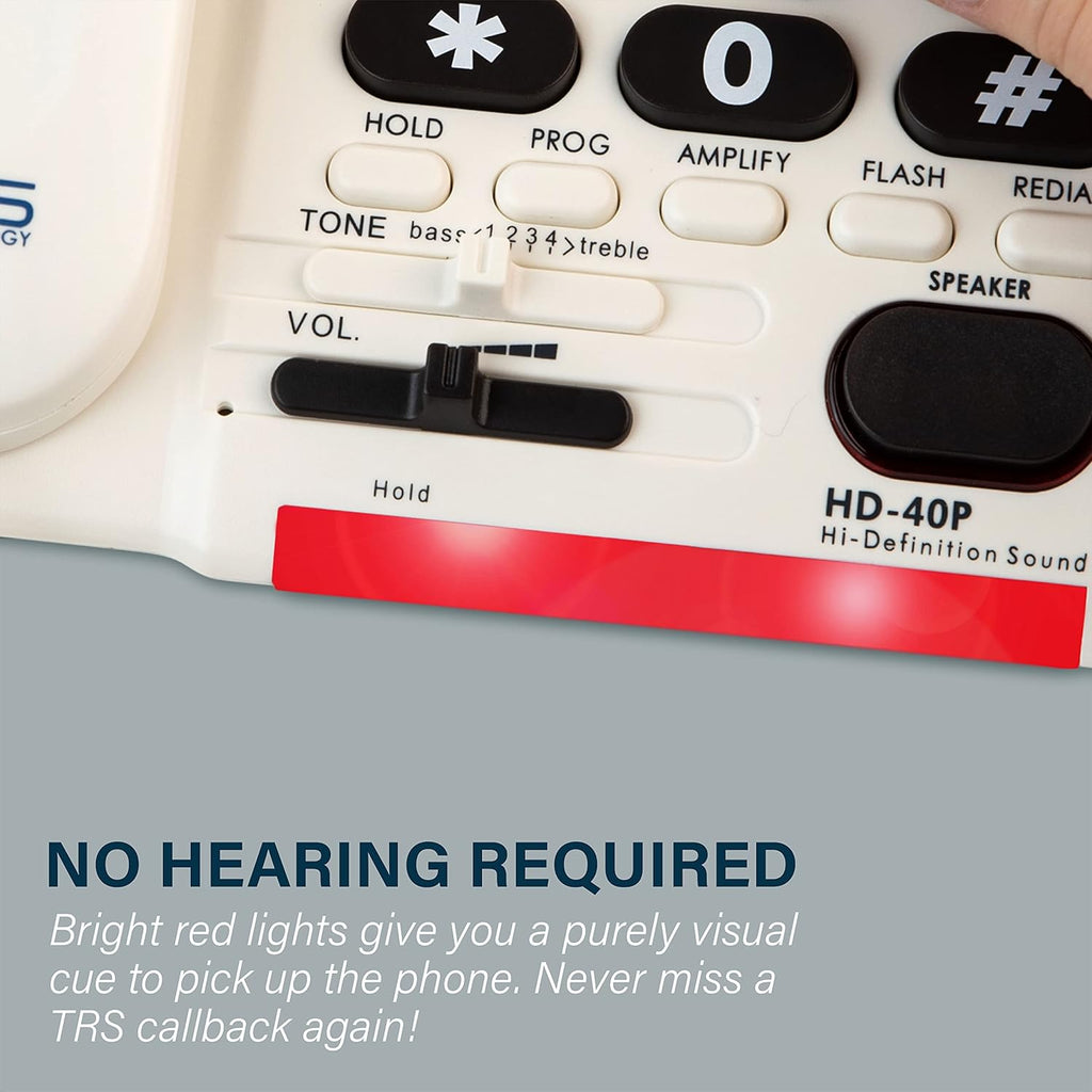 Serene Innovations Amplified Big Button Landline Phone for Seniors, Photo Speed Dial

