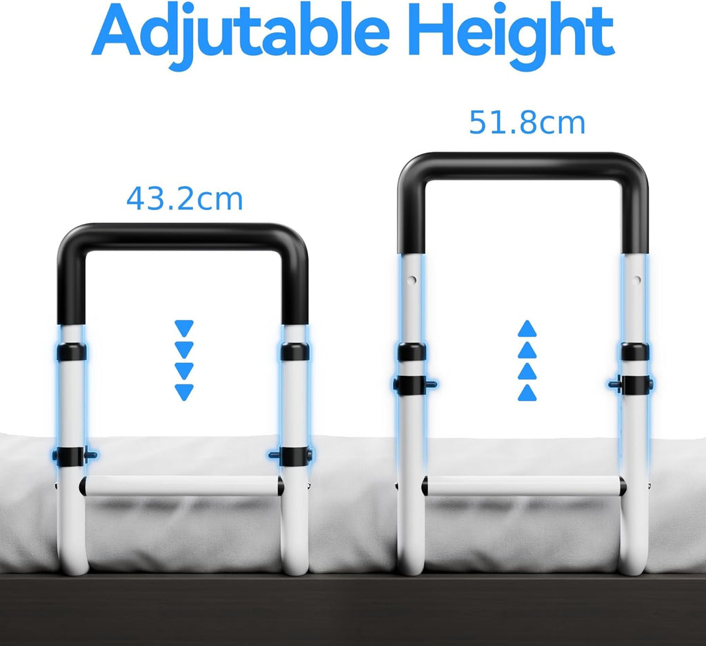 songsoso Adjustable Bed Rail for Seniors, Bedside Support for Elderly, 300 lb

