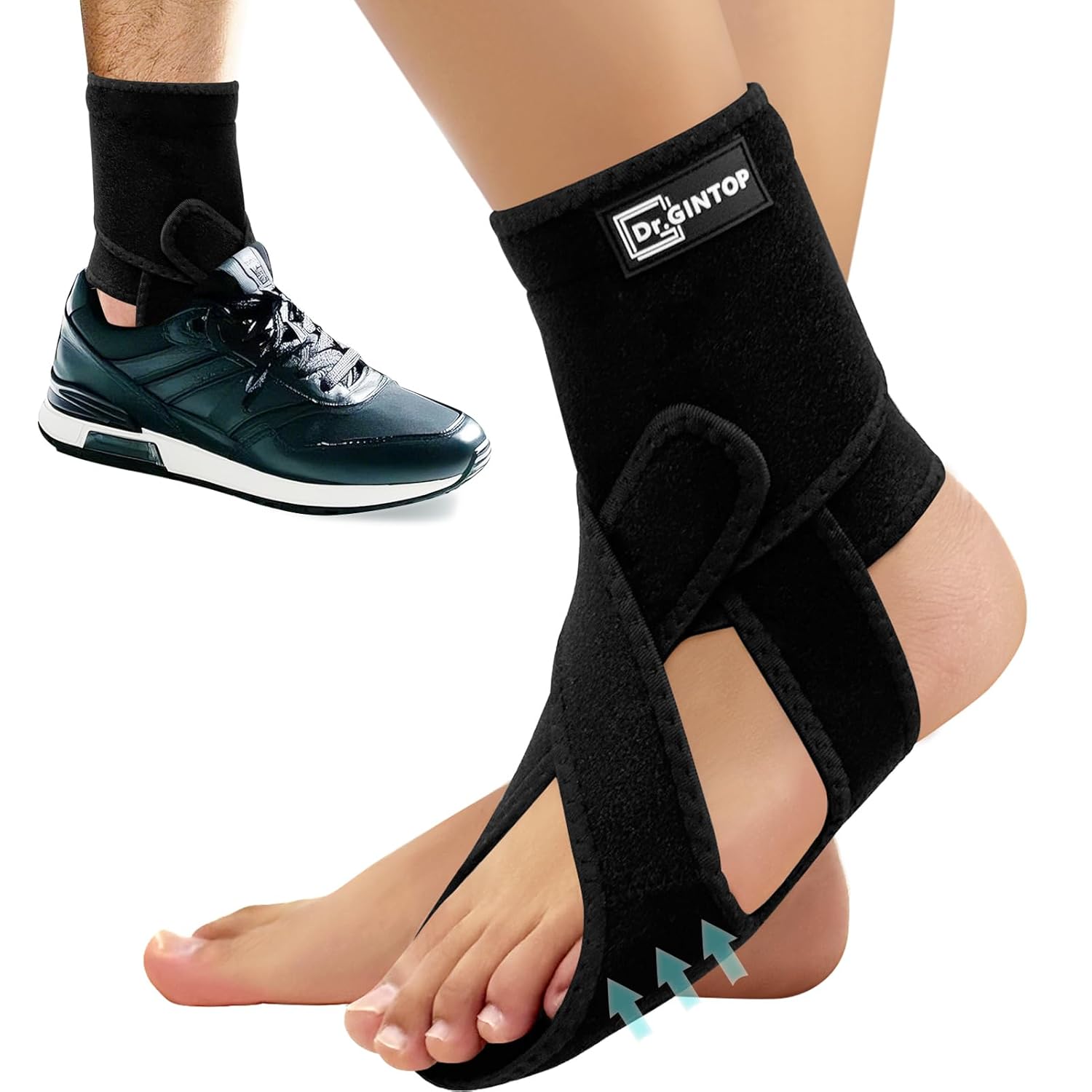 DR.GINTOP AFO Foot Drop Brace with Arch Support for Walking and Night Splint

