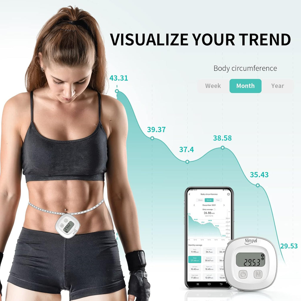 Slimpal Digital Body Fat Measuring Tape with LCD for BMI, Fitness and Body Shape


