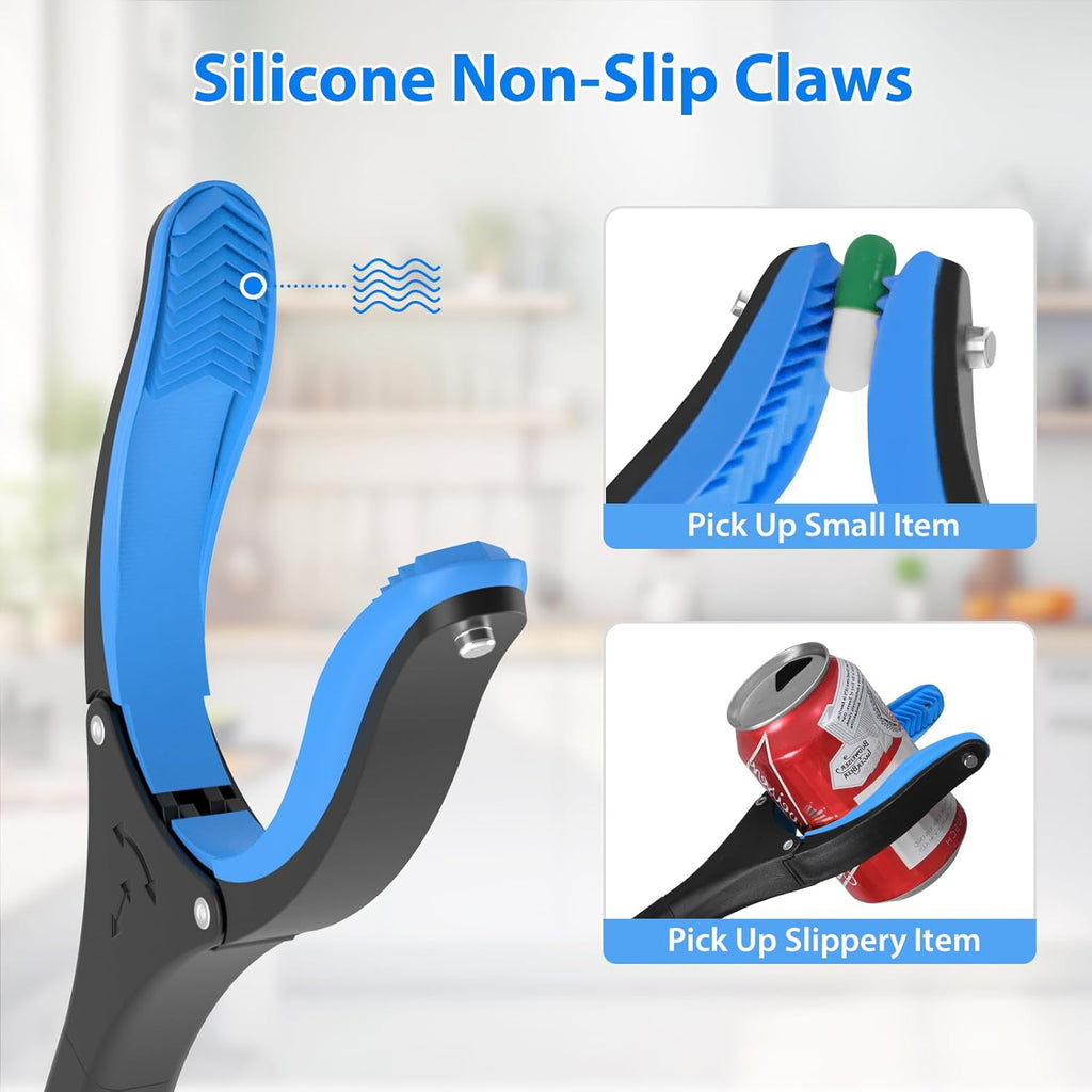 Foldable Grabber Reacher Tool with 360° Rotating Jaw and Magnets

