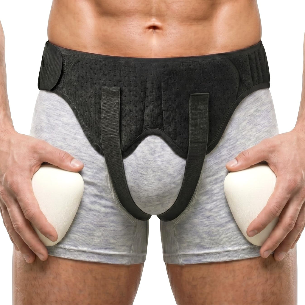 BLITZU Hernia Belt Truss for Inguinal & Groin Support with 2 Compression Pads

