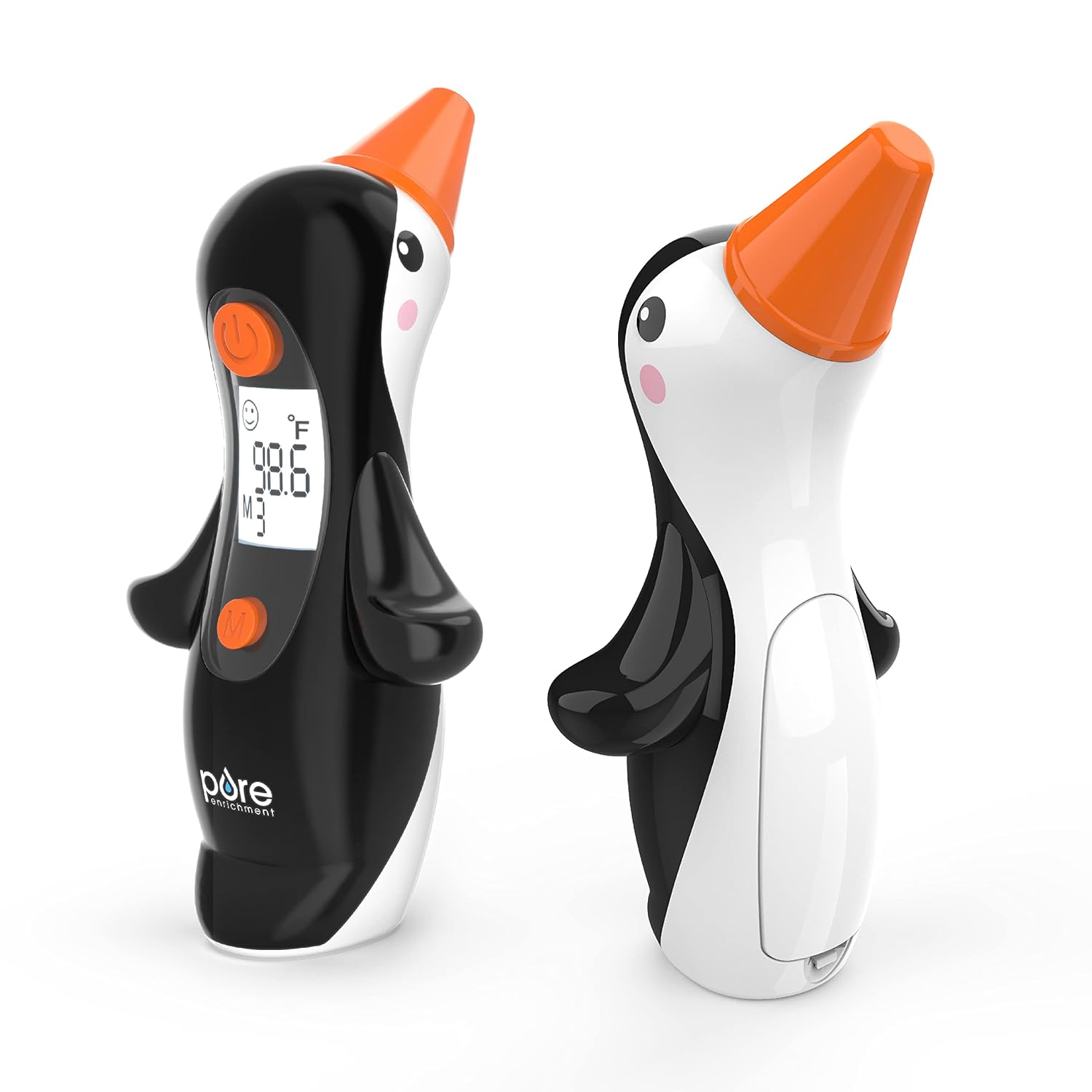 Pure Enrichment PureBaby Penguin Ear Thermometer with InstaRead LCD Backlit Display

