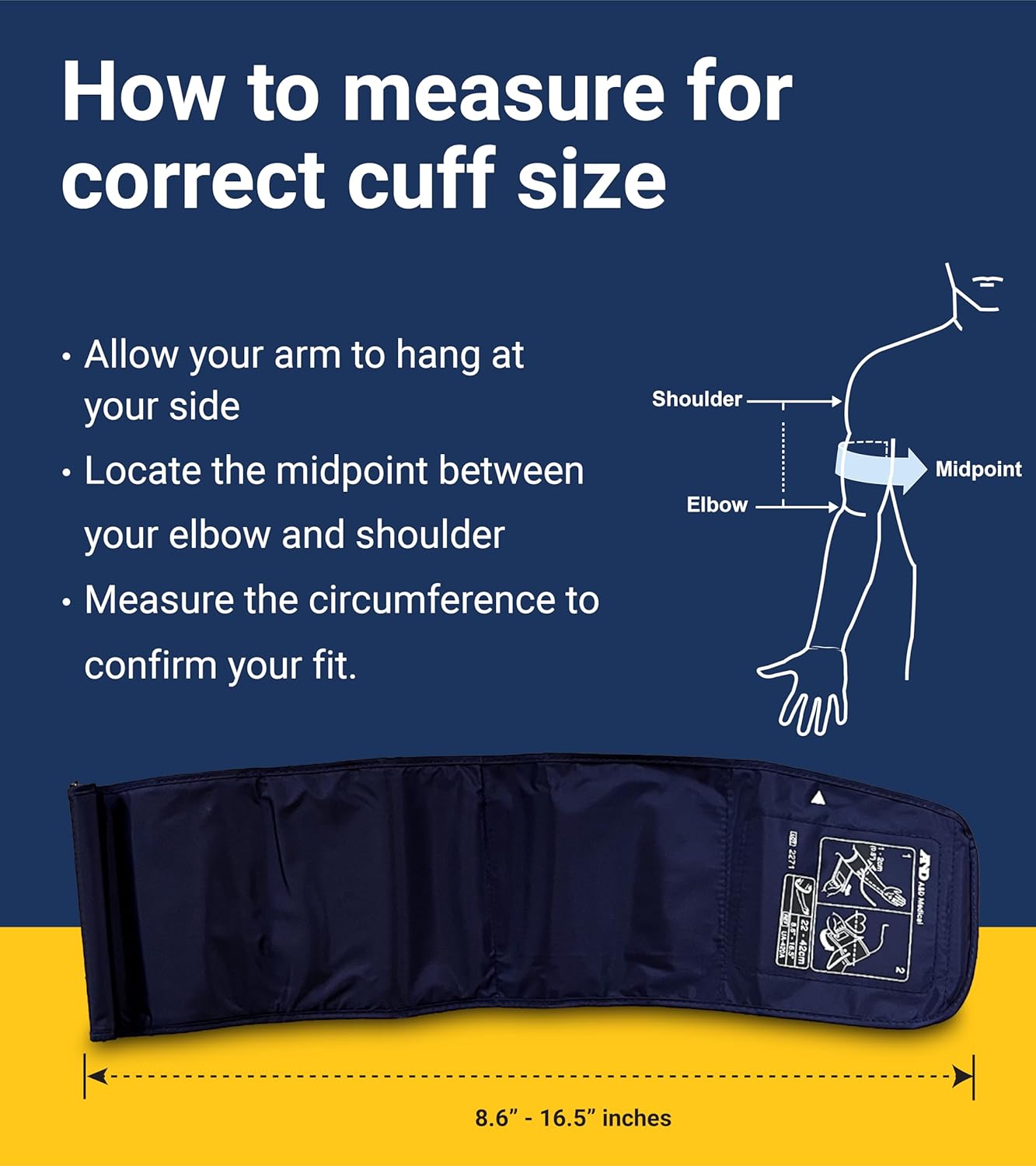 A&D Medical UA-1030T Blood Pressure Machine with TriCheck and Body Movement Sensor

