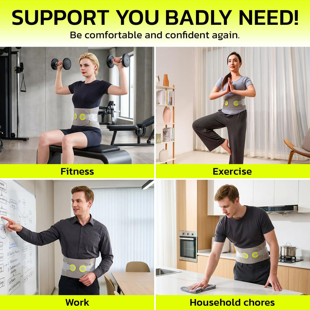 aoFIT 360° Back Brace Lumbar Support Belt for Lower Back Pain, Men and Women

