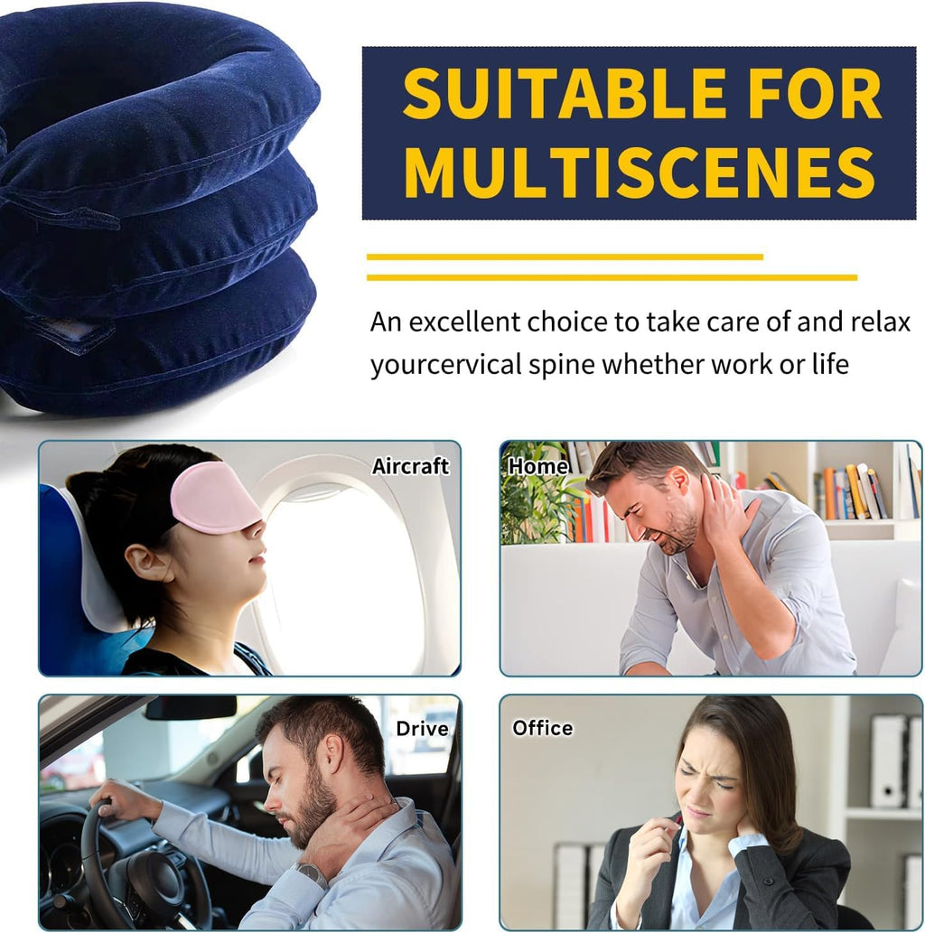 Inflatable Cervical Traction Device Neck Stretcher, Adjustable Neck Brace

