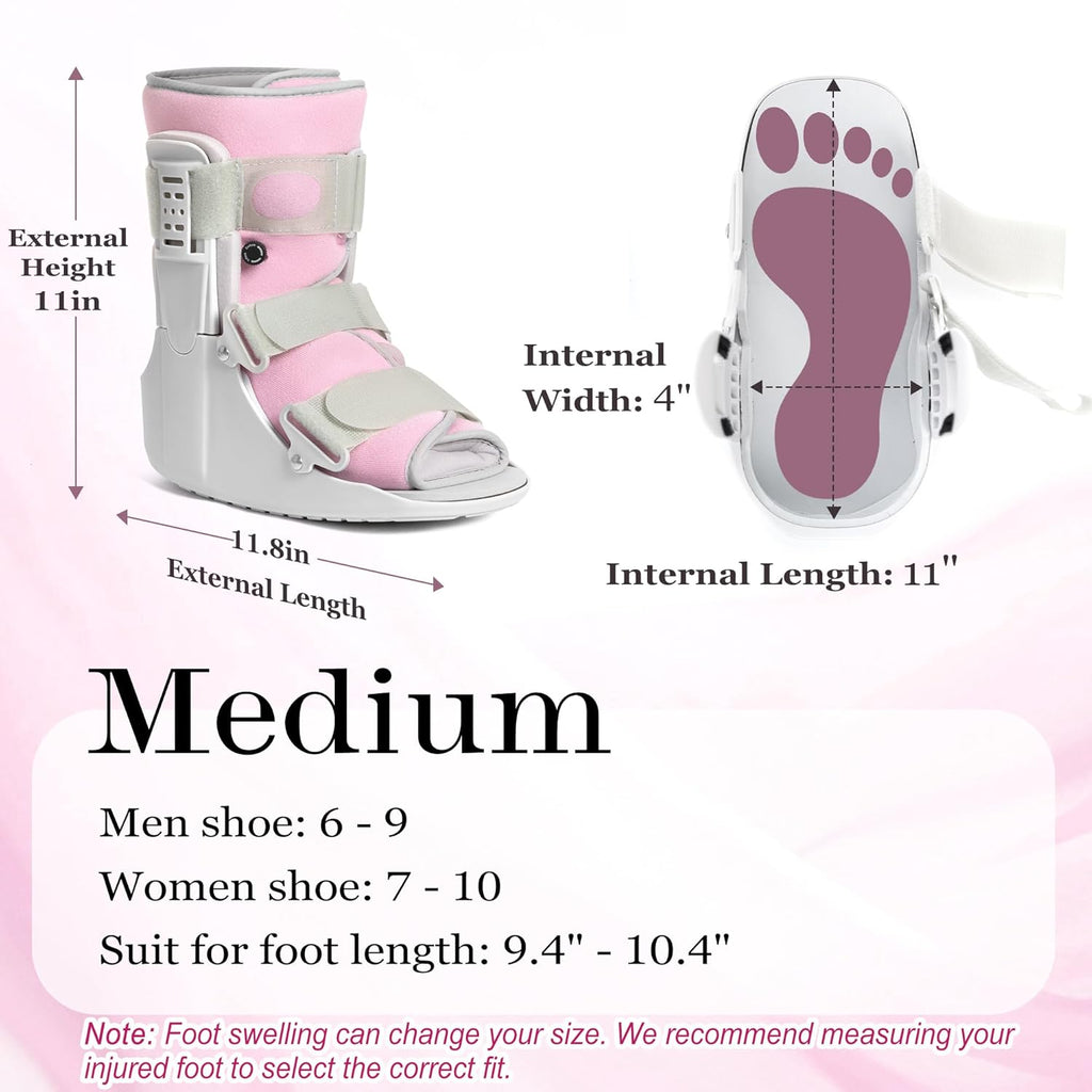 Jewlri Air Cam Walker Boot for Broken Foot, Adjustable Fracture Support

