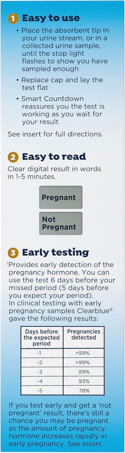Clearblue Early Digital Pregnancy Test, Home Urine hCG Test

