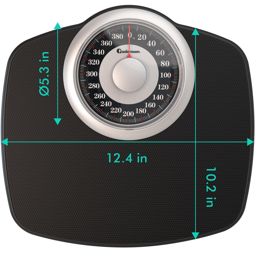 Adamson A25 Analog Body Weight Scale, Max 400 lb, Anti-Skid Rubber, No Batteries

