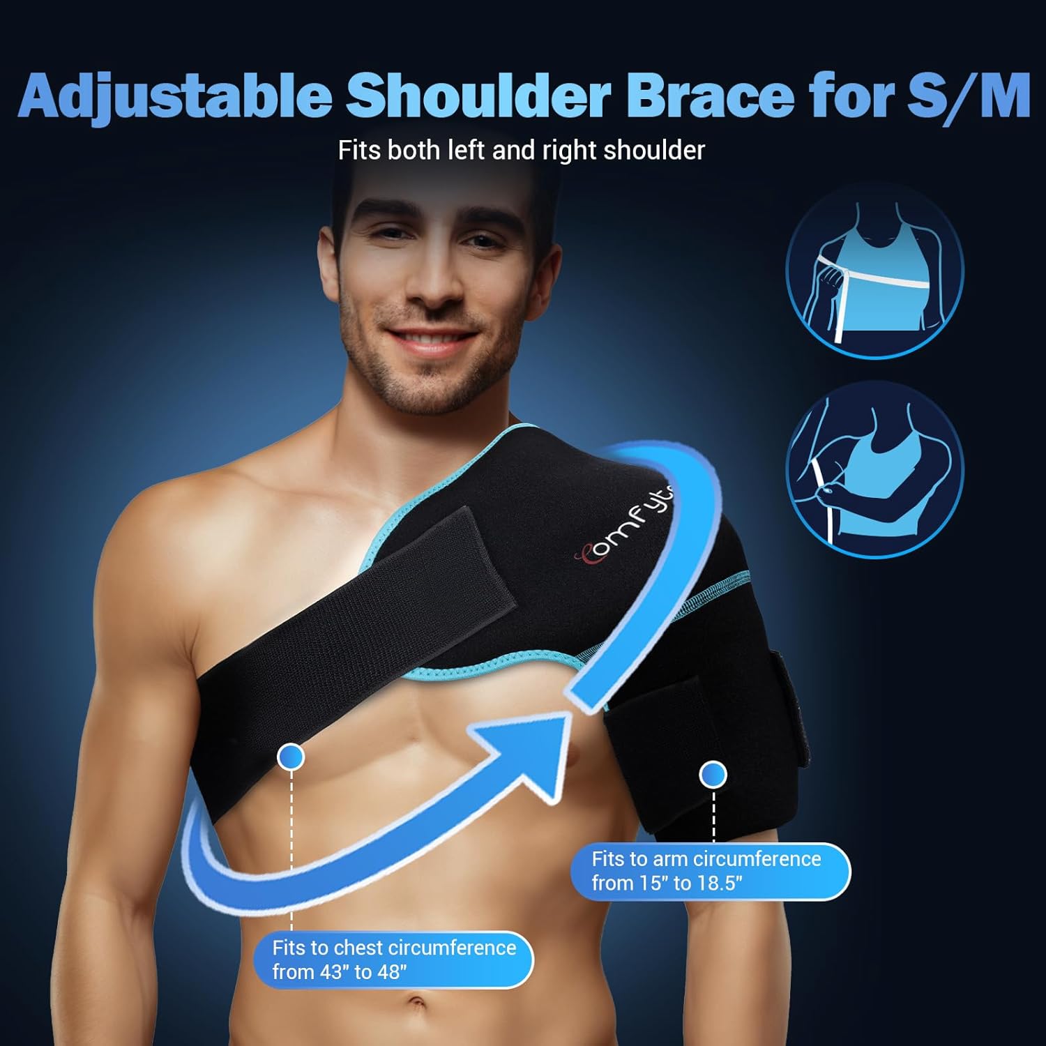 Comfytemp Shoulder Ice Wrap Compression Sleeve for Cold and Heat Therapy Relief


