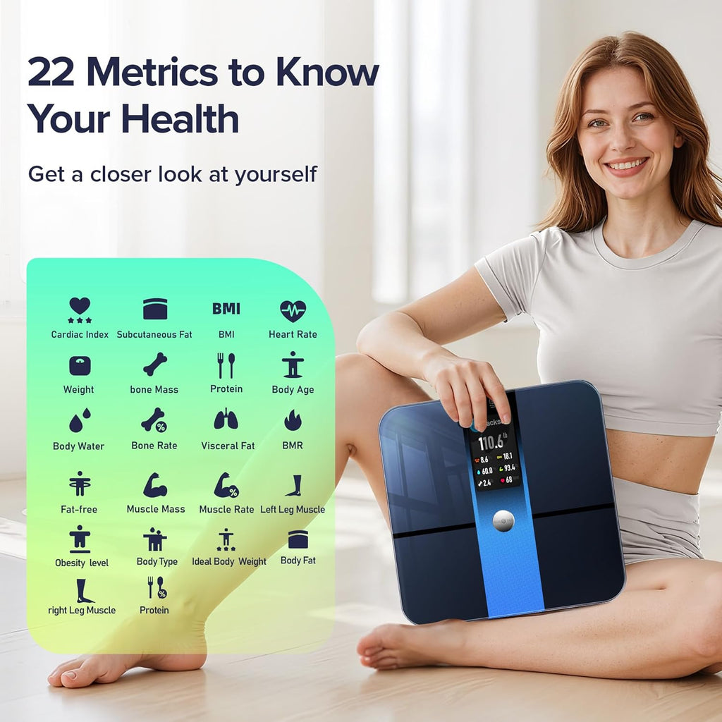 RunStar Smart Bathroom Scale Body Composition Analyzer with BMI and Body Fat

