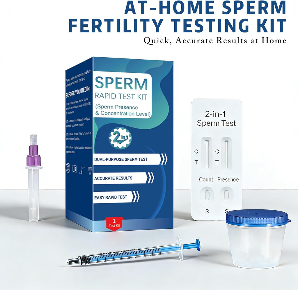 Sperm Fertility Screening Kit 2-in-1 At-Home Semen Analysis for Men

