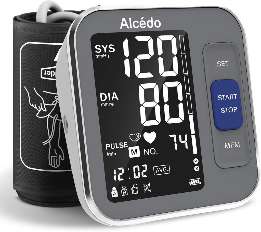 Alcedo Automatic Upper Arm Blood Pressure Monitor Digital BP Machine Wide-Range Cuff

