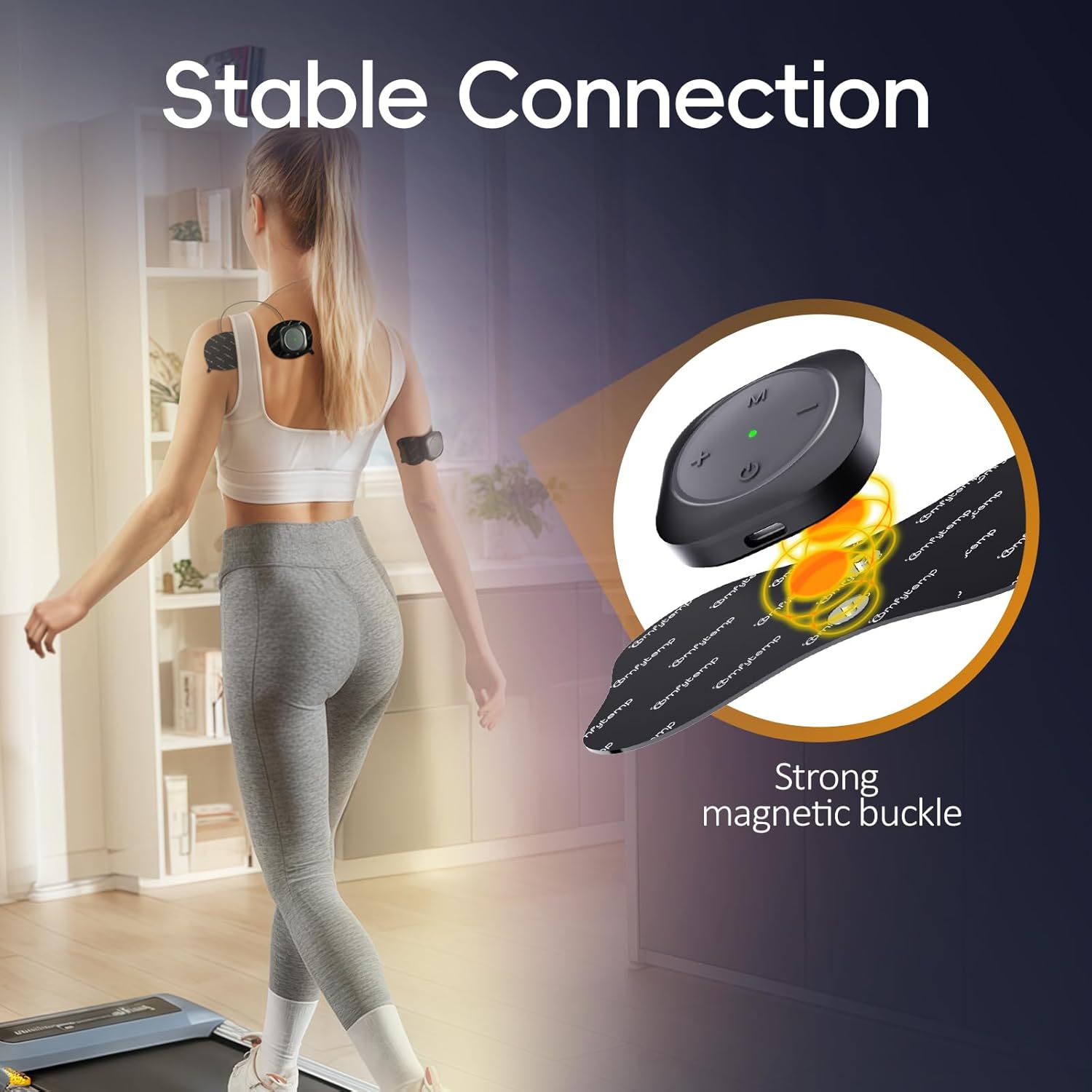 Comfytemp Wireless TENS Unit with Remote, 30 Modes Rechargeable Muscle Stimulator

