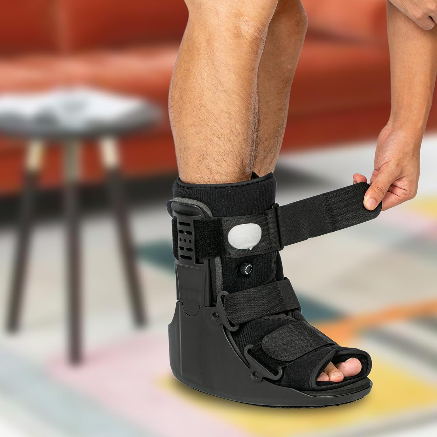 Jewlri Air Fracture Walking Boot with Rocker Sole, Ankle Support Brace

