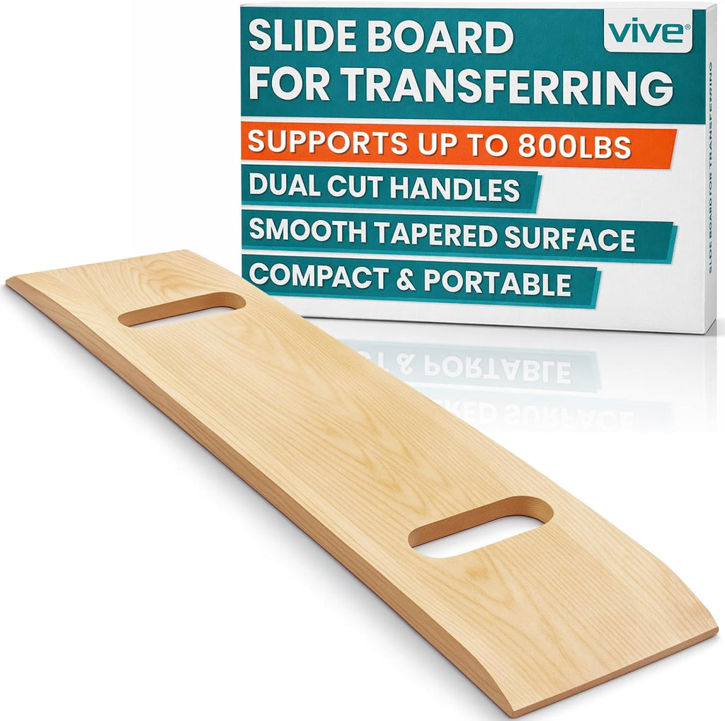 Vive Transfer Board Patient Slide Assist for Wheelchair Bed Toilet Car Bathtub

