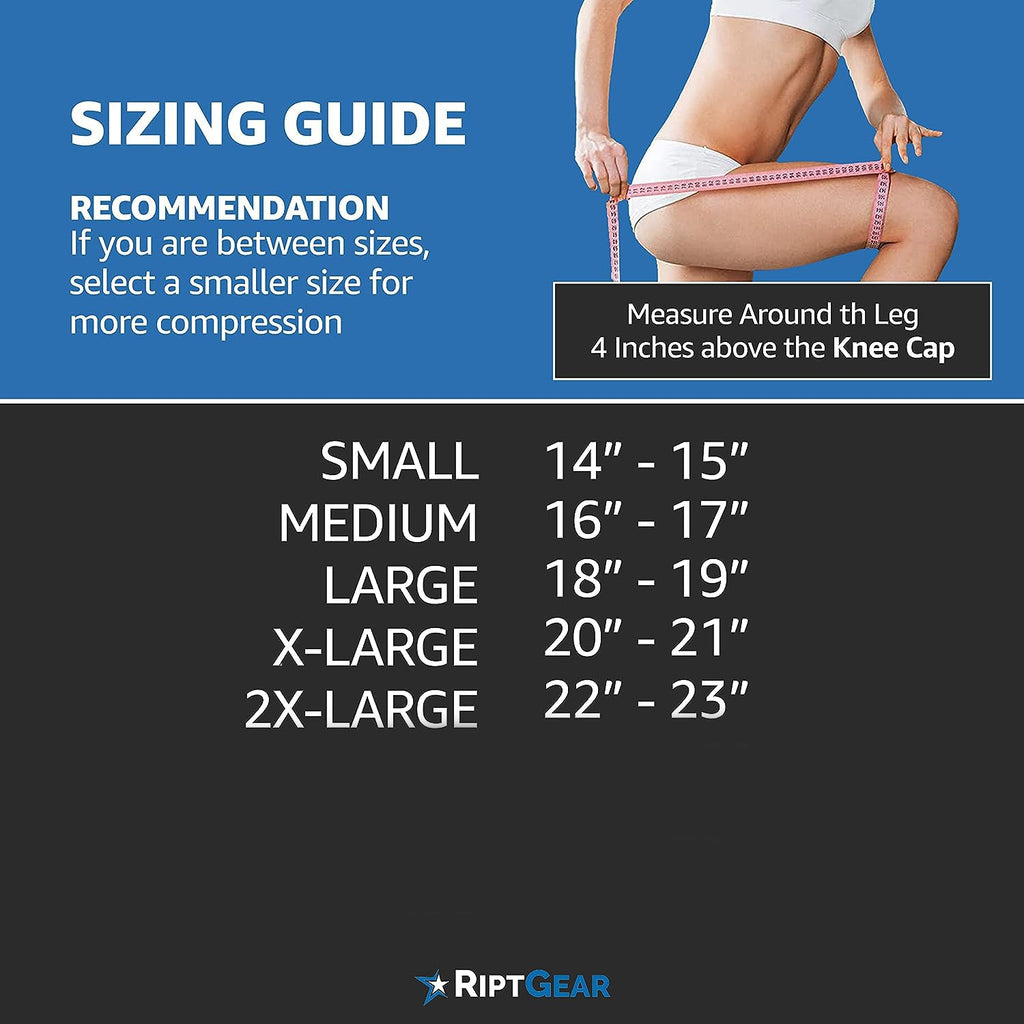 RiptGear Women’s Knee Compression Sleeve Knee Brace for Support and Comfort

