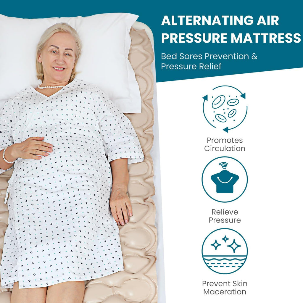Kekoy Alternating Air Pressure Mattress Pad, Hospital Bed Sore Prevention, Waterproof

