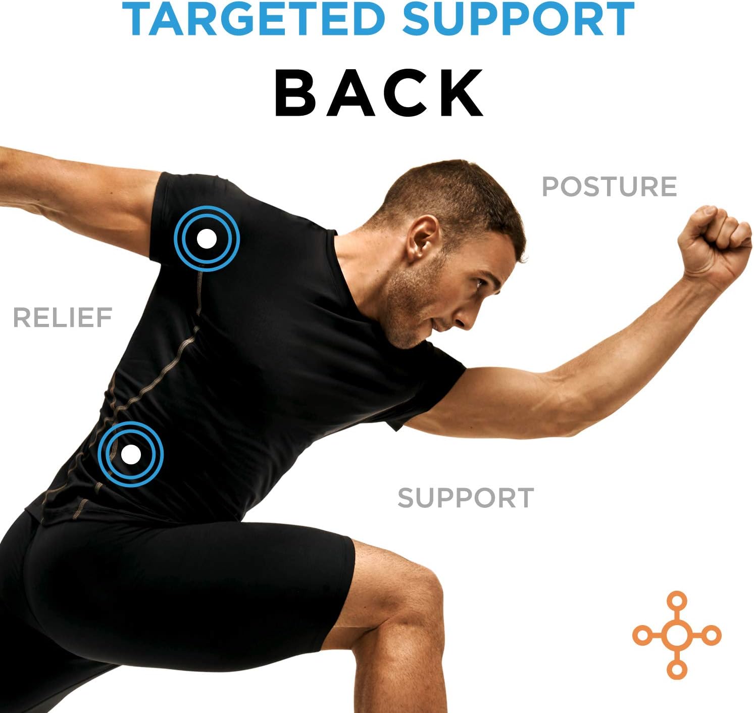 Tommie Copper Back Brace and Posture Corrector for Men Sweat-Wicking Compression

