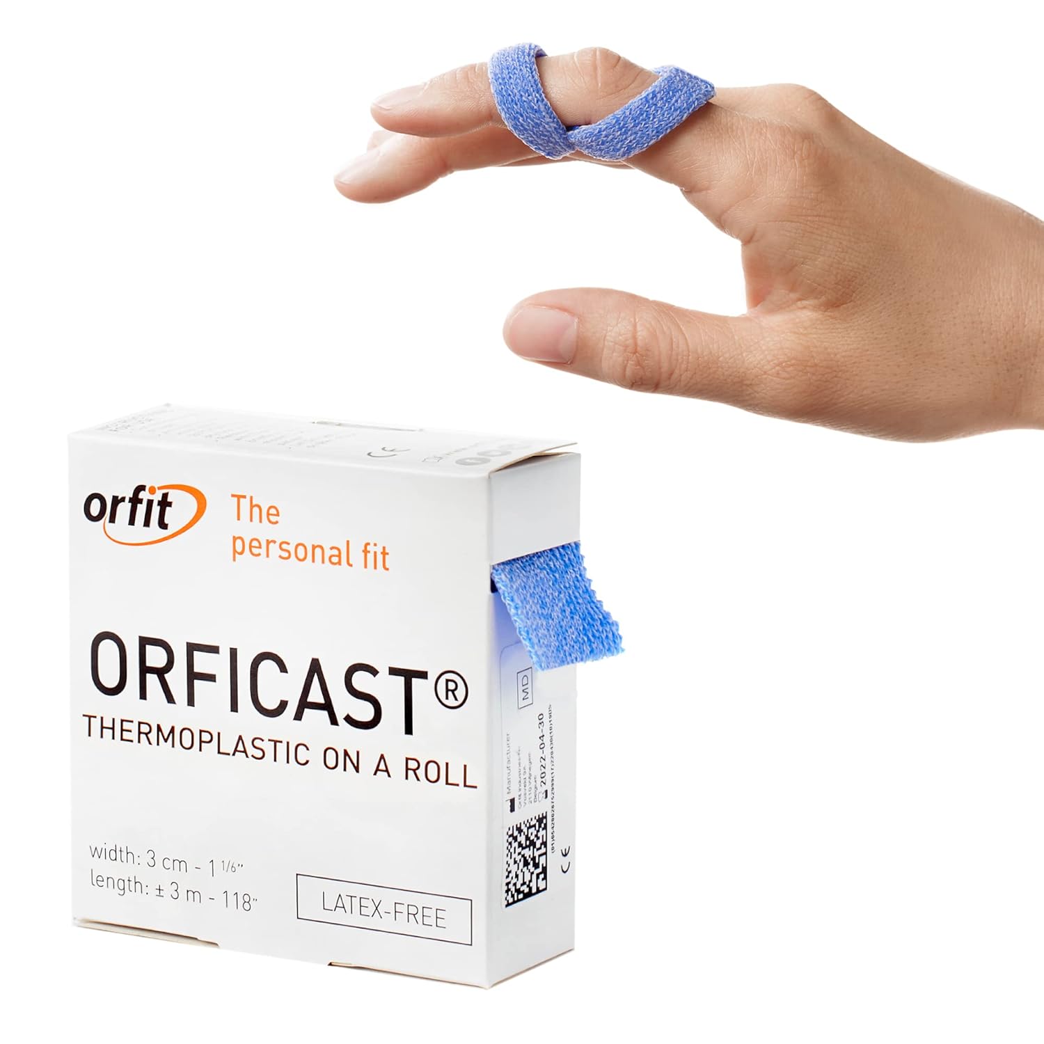 Orficast by Orfit Easy-Form Heat-Activated Thermoplastic Splinting Tape for Hand

