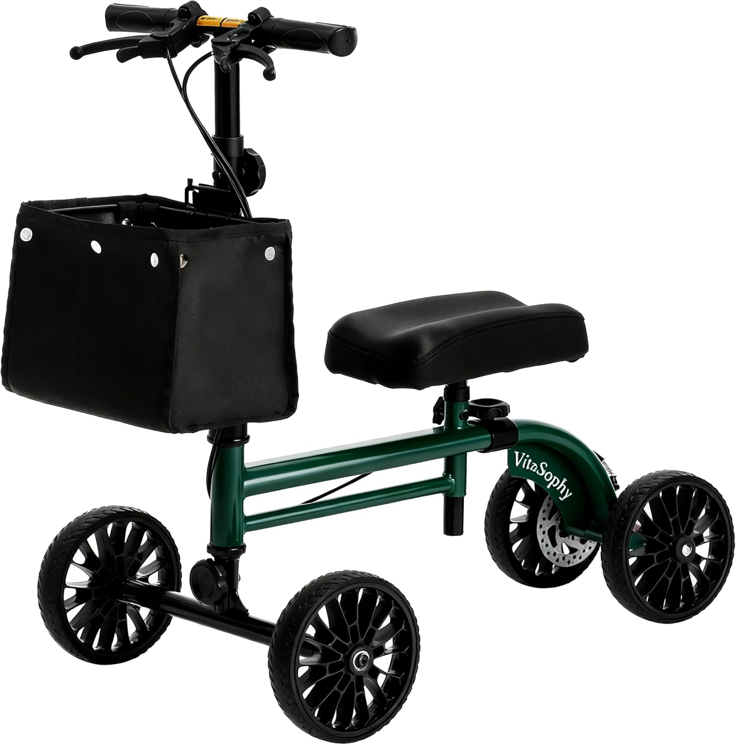 VitaSophy Steerable Knee Scooter with Disc Brake, Foldable Knee Walker for Adults

