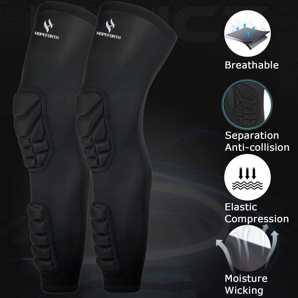 Compression Leg Sleeve with EVA Shin Protection, 2-Pack

