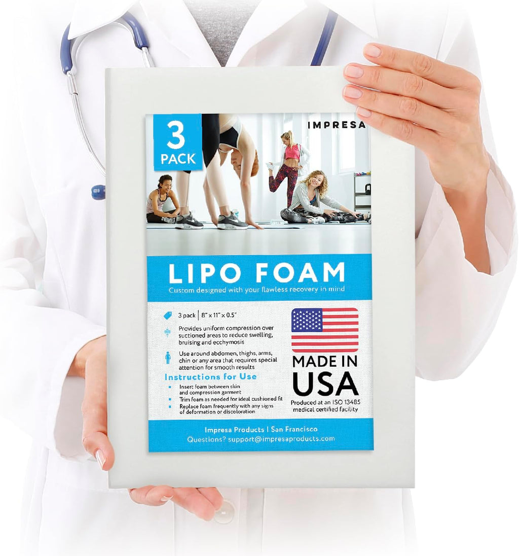 IMPRESA Liposuction Foam Pads for Abdominal Binder and Tummy Tuck Compression

