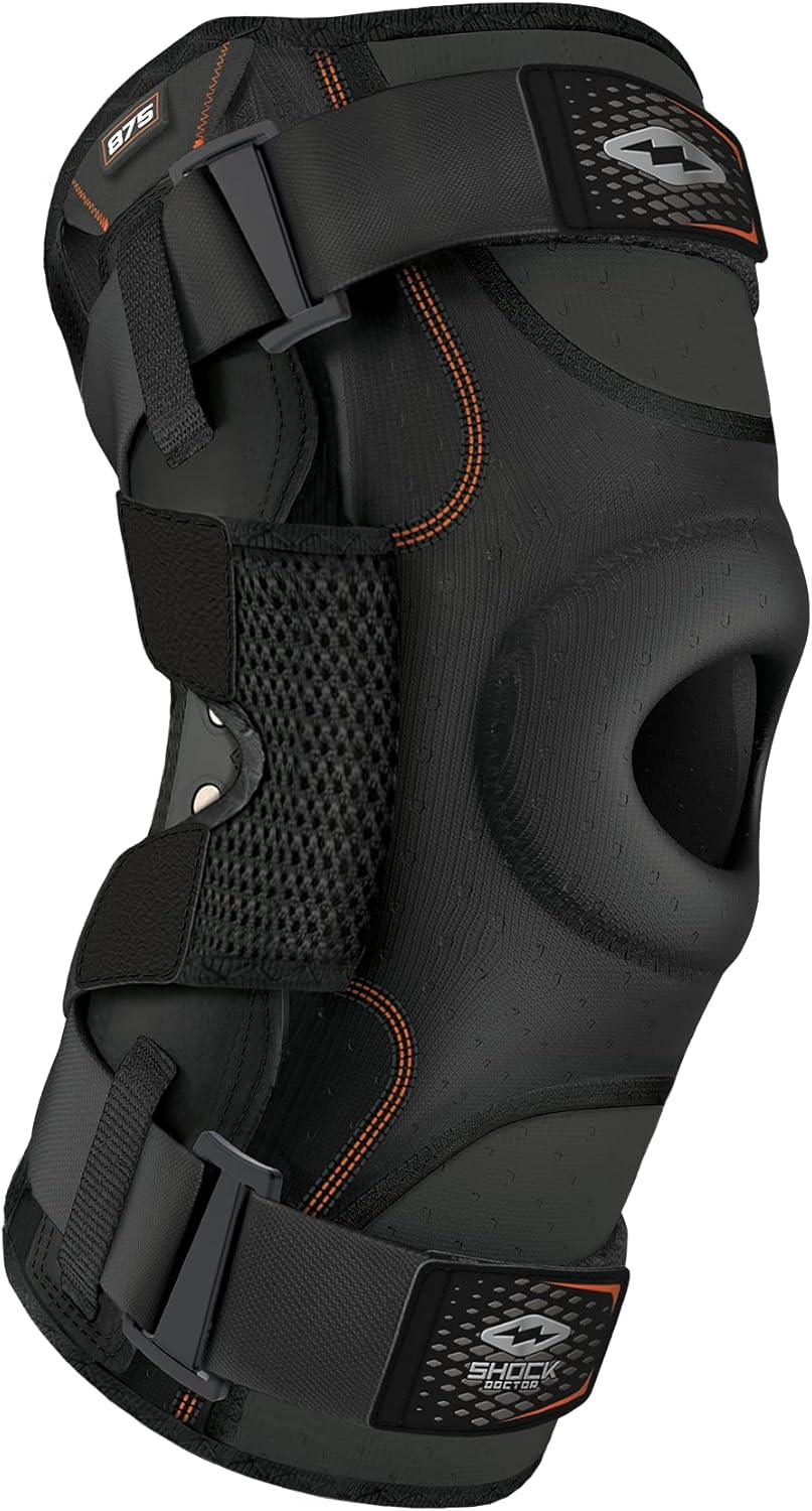 Shock Doctor Hinged Knee Brace with Compression Sleeve and Dual Side Stabilizers


