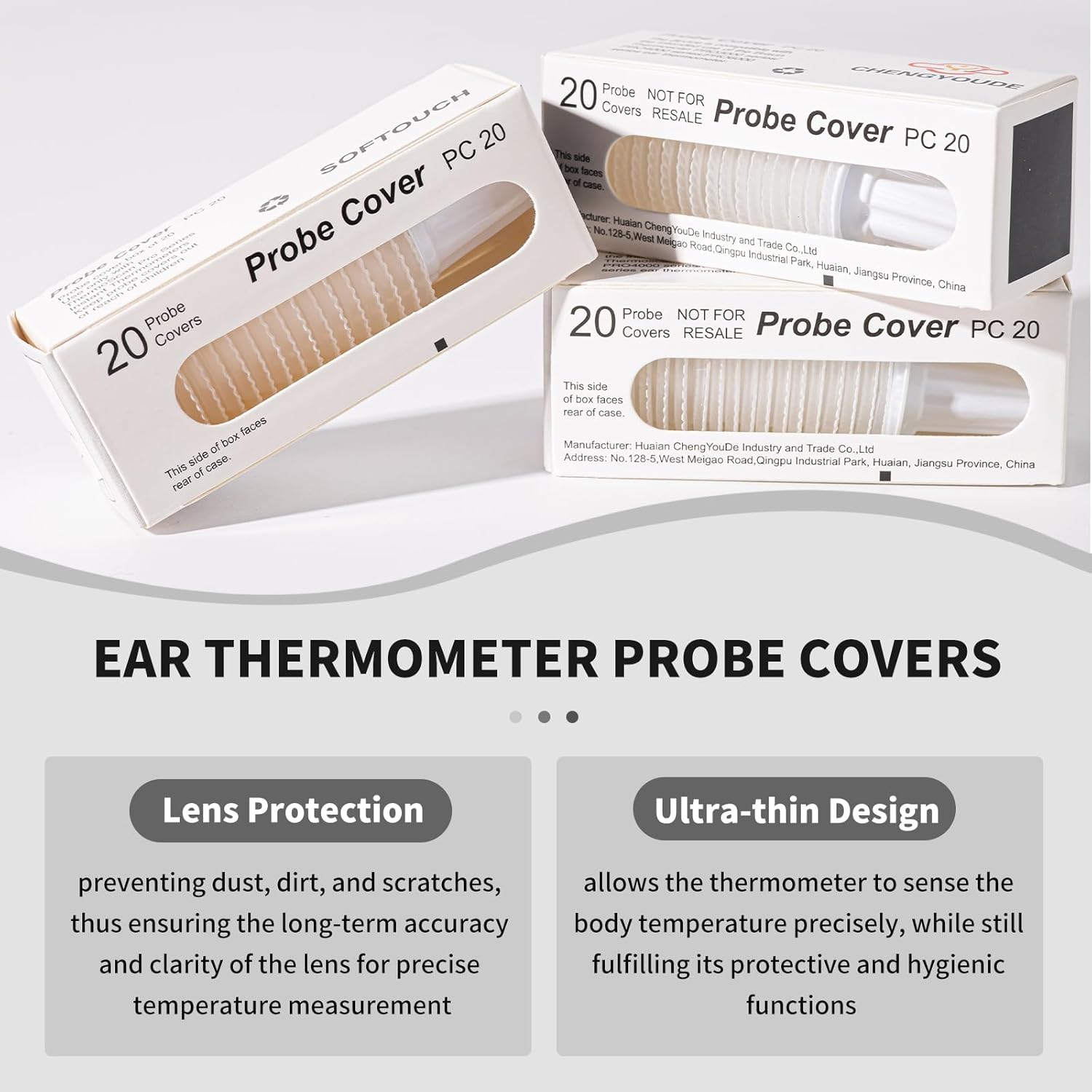 Braun Ear Thermometer Probe Covers, Disposable Lens Filters, Refill Caps

