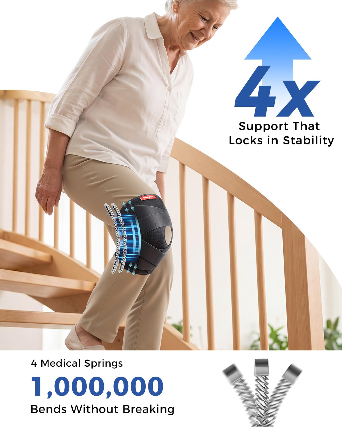 Medical Knee Brace with Side Stabilizers for Knee Pain, ACL MCL Meniscus Support

