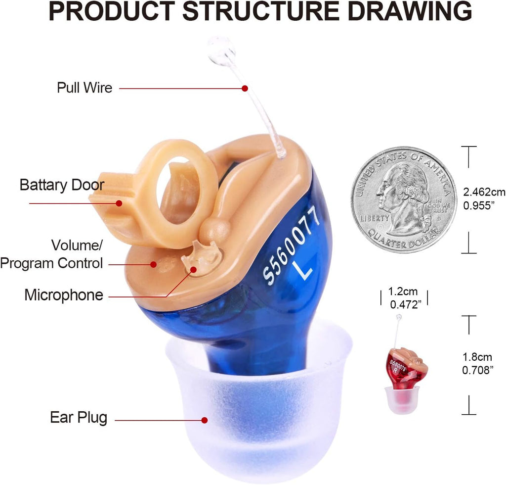 Digital Hearing Amplifier for Seniors Noise-Cancelling Ear Sound Enhancer

