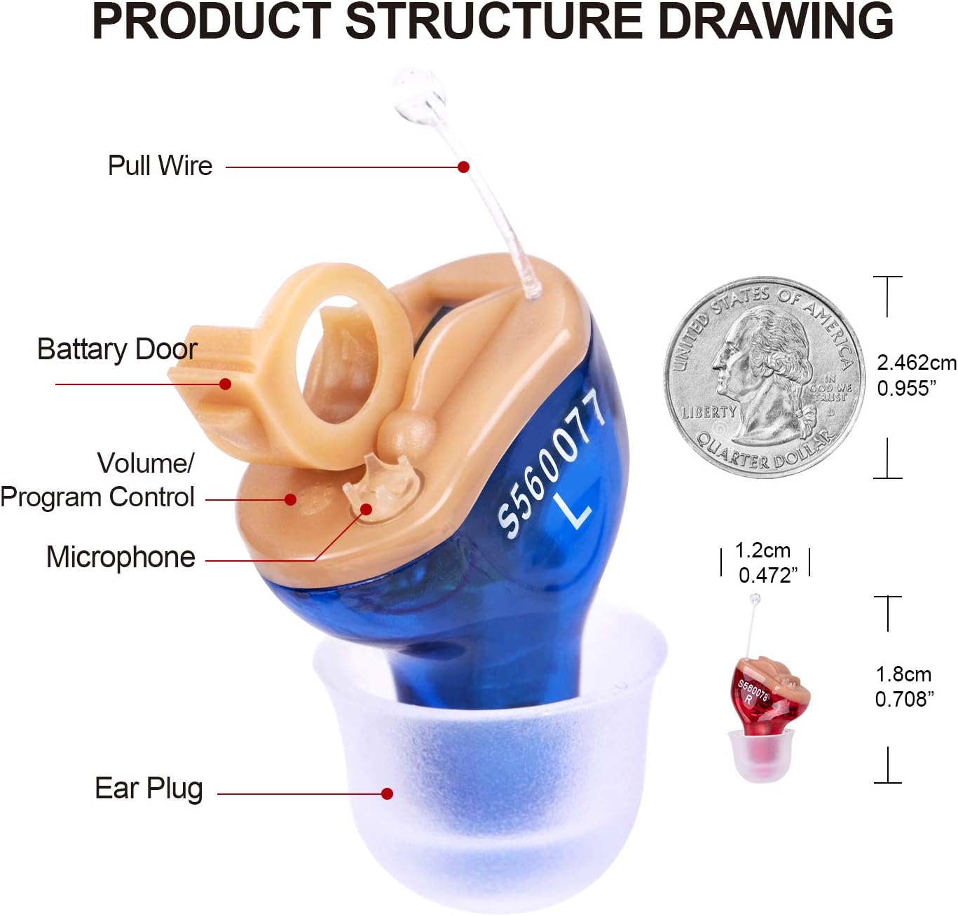 Digital Hearing Amplifier for Seniors Noise-Cancelling Ear Sound Enhancer

