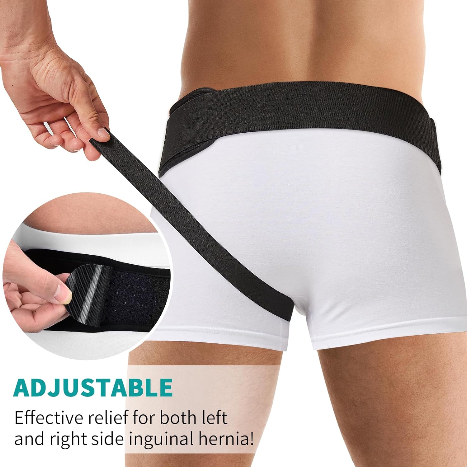 Tenbon Inguinal Hernia Belt Truss for Men and Women, Adjustable Groin Support

