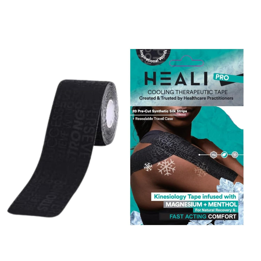 Heali Kinesiology Tape with Magnesium and Menthol, Precut Muscle & Joint Relief, 20

