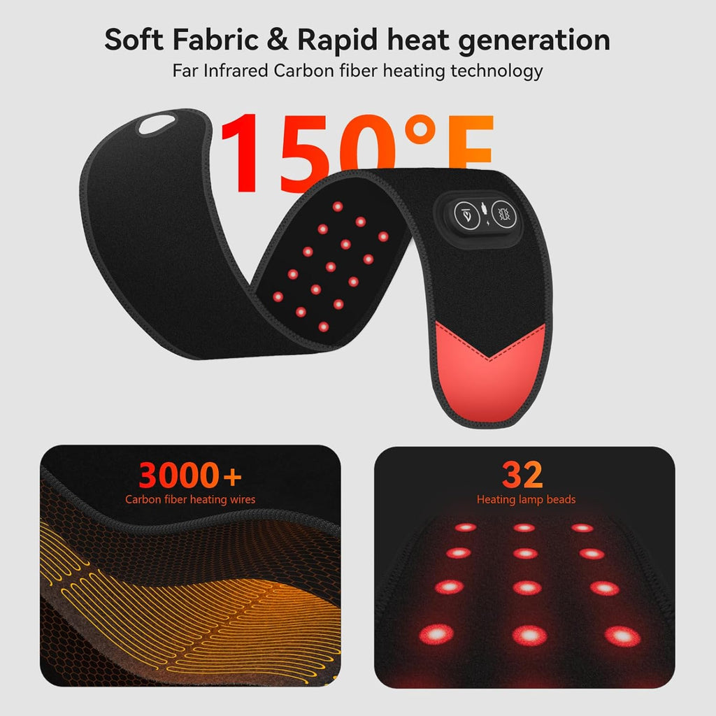 Yabuu Cordless Wrist Heating Pad with Massage for Carpal Tunnel and Arthritis

