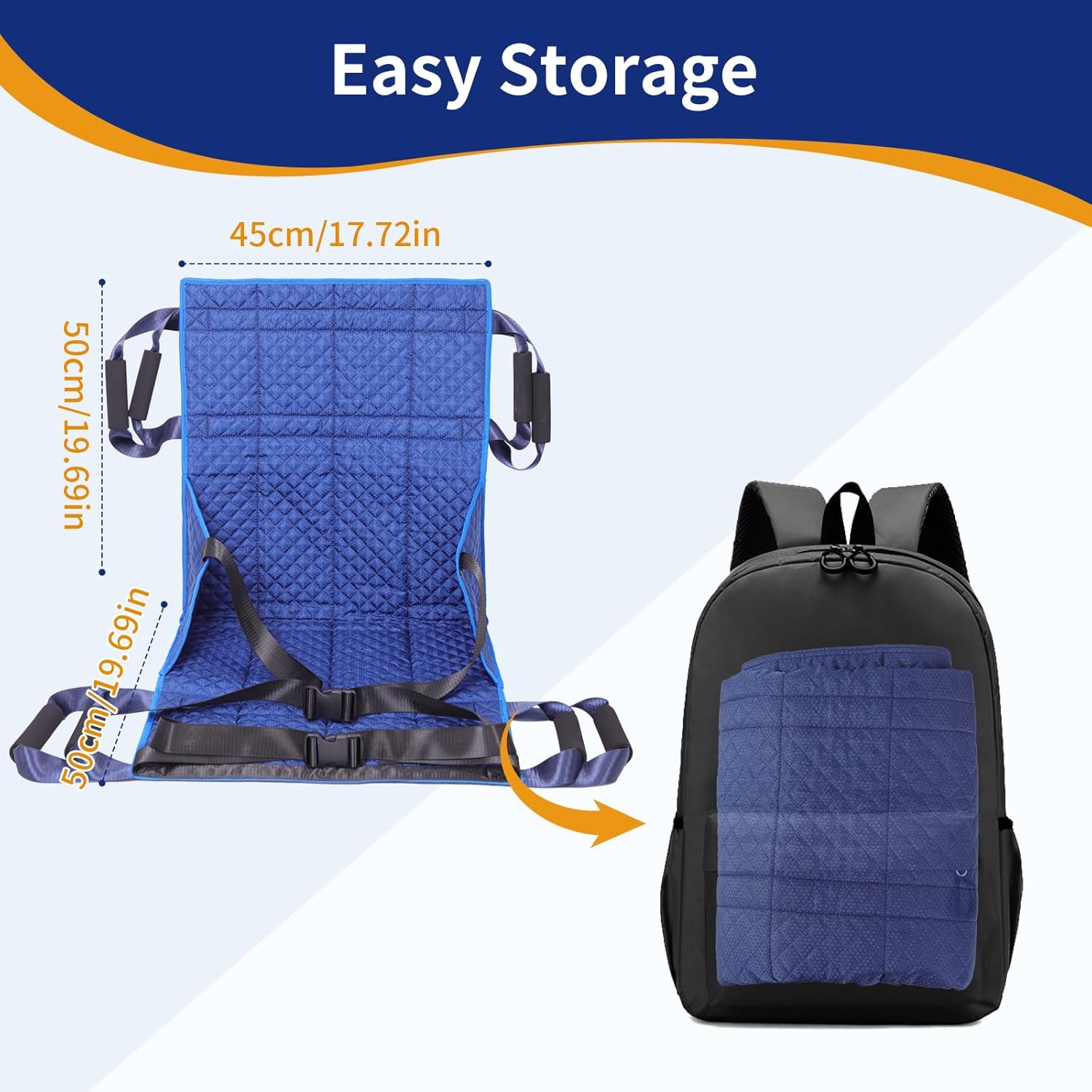 Patient Lift Transfer Pad for Wheelchair, Stair Lift Assist Evacuation Slide Board

