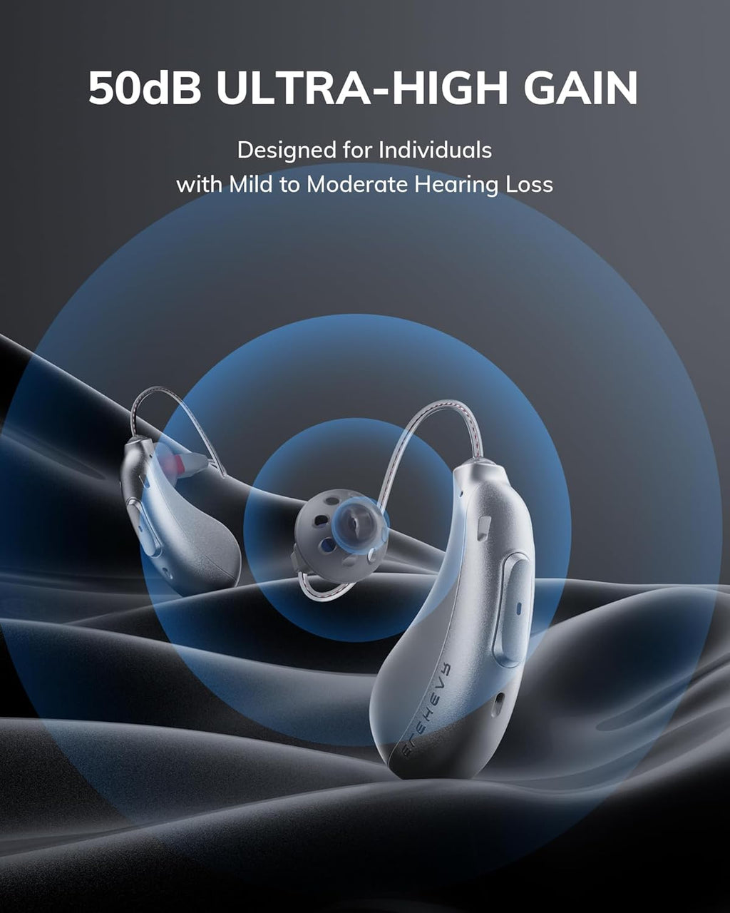 ELEHEAR Rechargeable OTC Bluetooth Hearing Aids with App Control and AI Noise Cancellation

