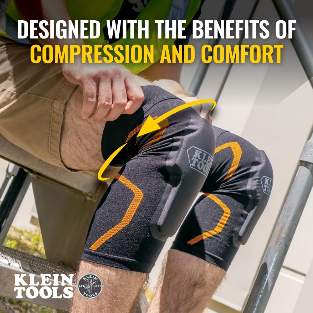 Klein Tools 60623 Compression Knee Pad Sleeve with Neoprene Foam, Knee Support

