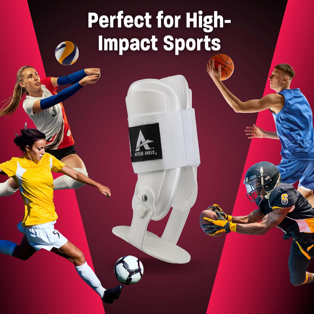 Active Ankle T2 Rigid Ankle Brace with Adjustable Strap, EVA Padding

