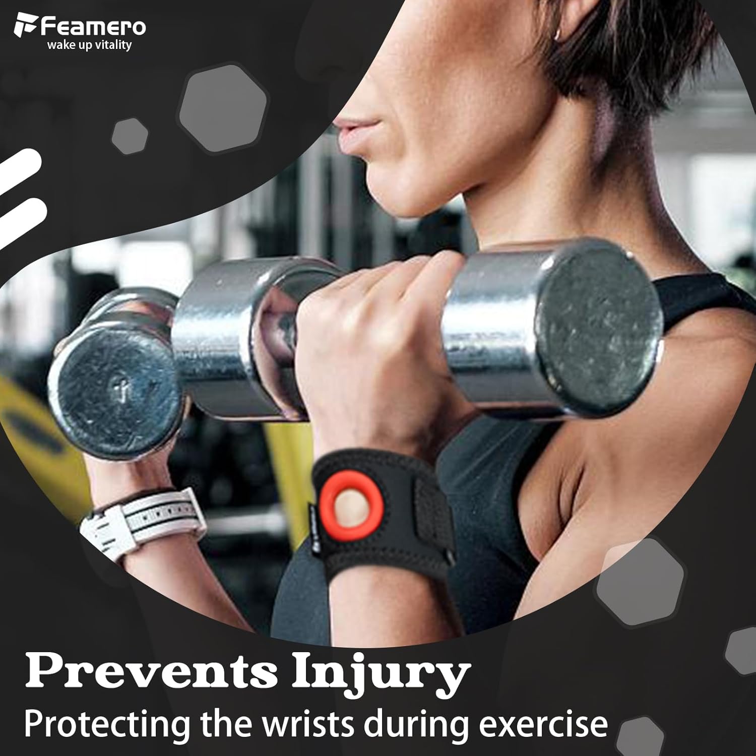 FEAMERO TFCC Wrist Brace Ulnar Compression Support for Ulnar Sided Wrist Pain

