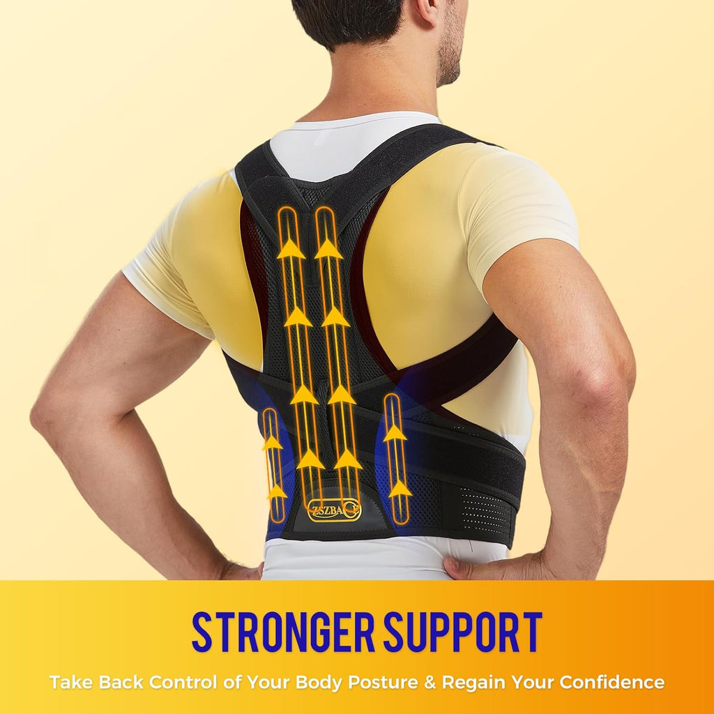 ZSZBACE Adjustable Back Brace Posture Corrector for Men and Women, Breathable

