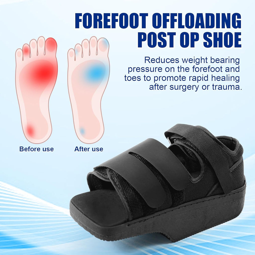 Estinko Wedge Orthopedic Recovery Shoe, Non-Weight-Bearing Offloading Boot

