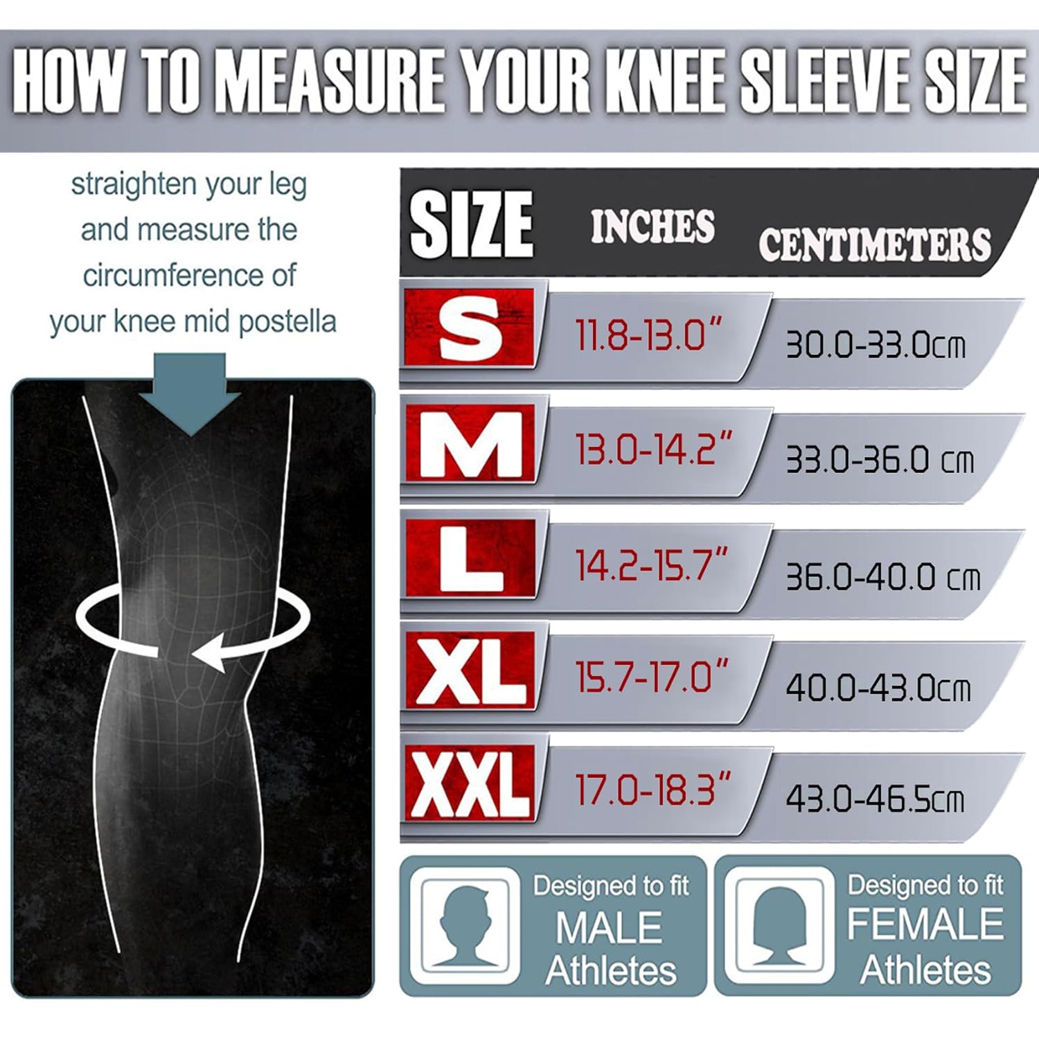 Nisrok 7mm Neoprene Compression Knee Sleeves, Knee Braces for Support

