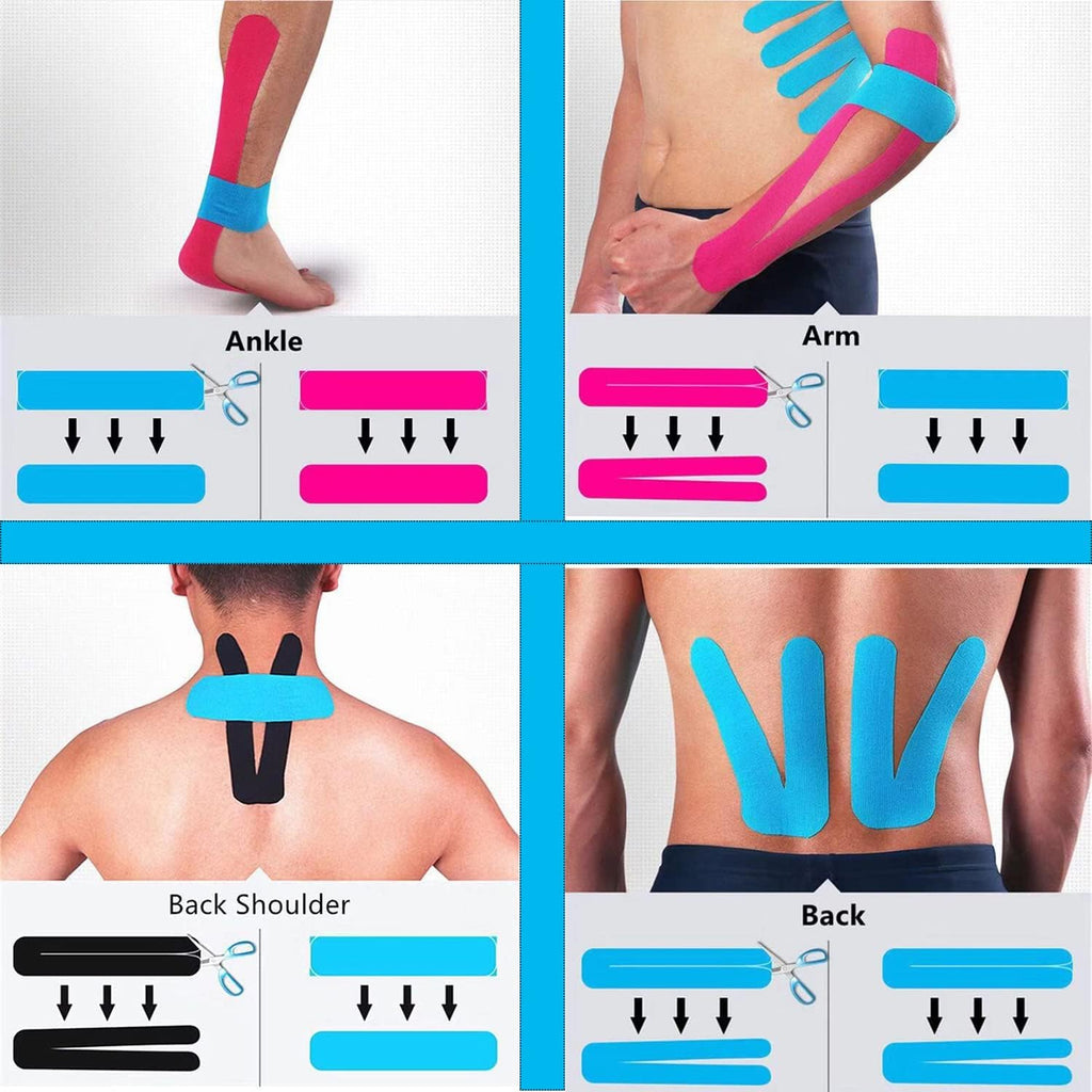 ANAMPION Kinesiology Tape Pro Athletic Sports Waterproof Breathable Latex-Free Cotton

