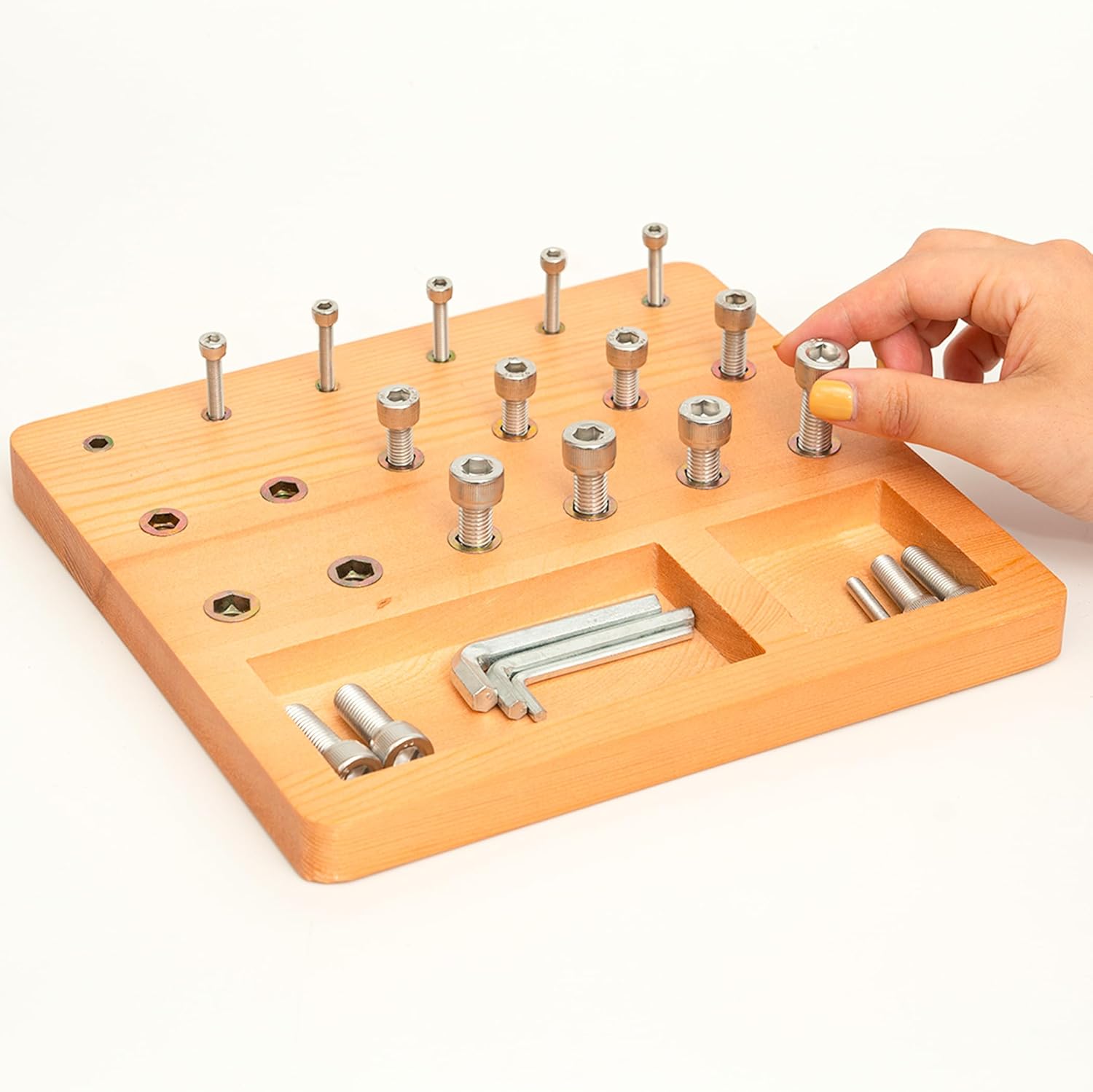 DICYWUDI Pegboard Finger Strength Trainer for Hand Grip, Finger Dexterity

