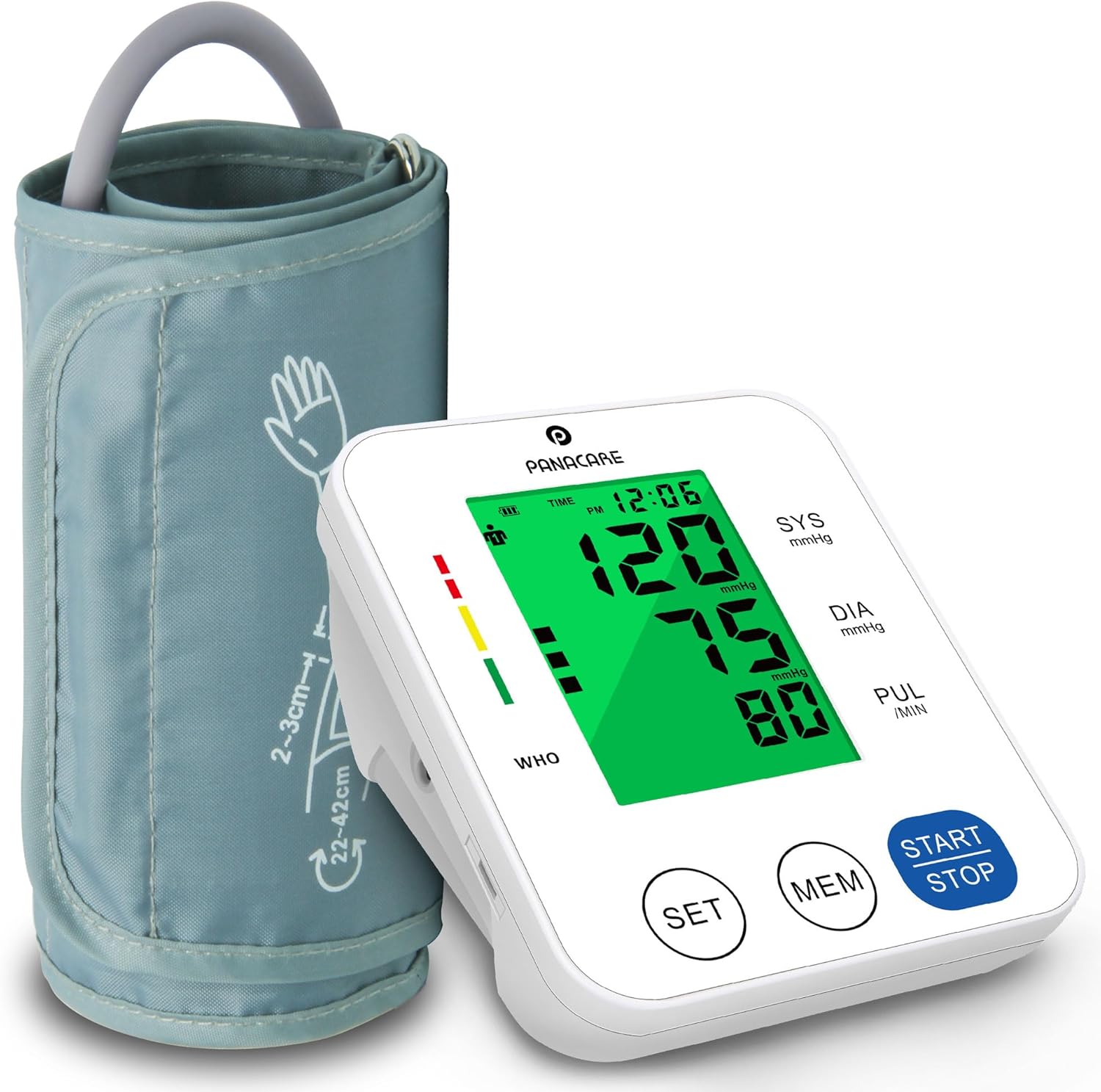 PANACARE Upper Arm Blood Pressure Monitor for Home, Adjustable Cuff

